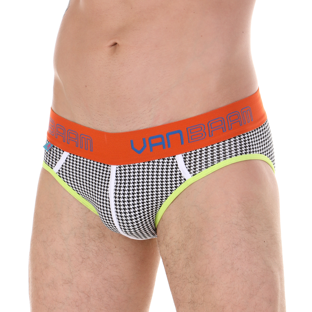 Трусы мужские джоки черно-белые Van Baam VB45143