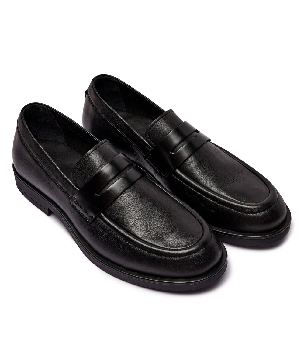 Кожаные мокасины Calvin Klein - черный(HM0HM01566)