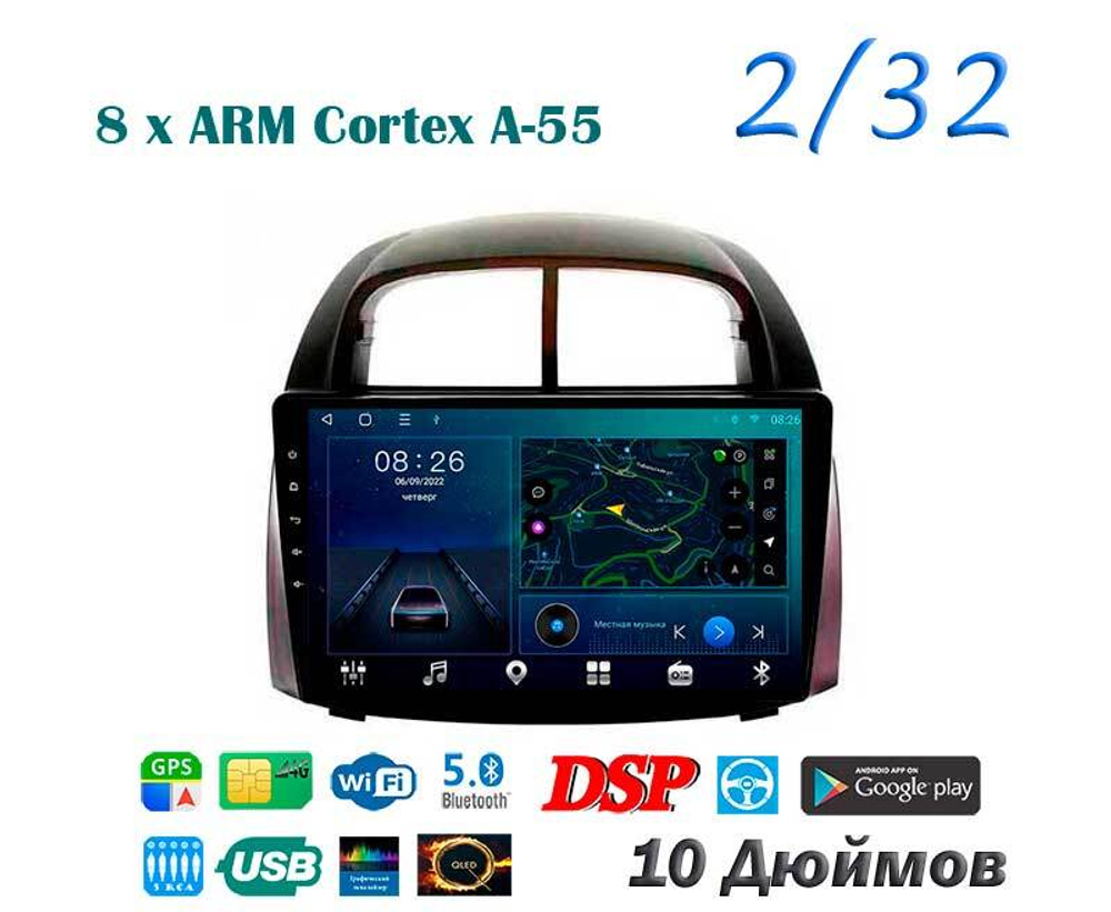 Topway TS18 2+32GB 8 ядер для Toyota Passo 2006-2010