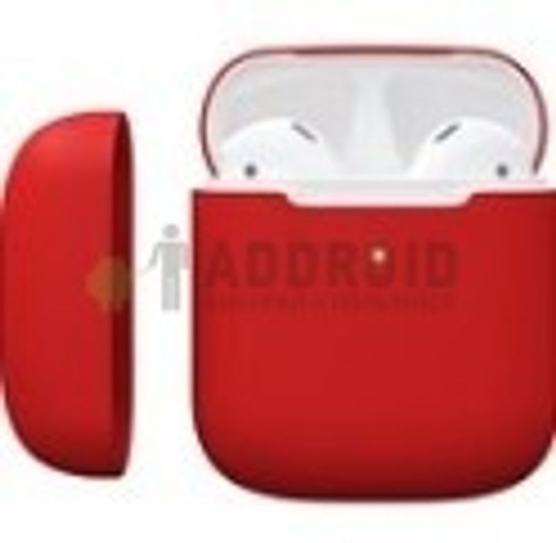 Защитный чехол для наушников AirPods с крышечкой red