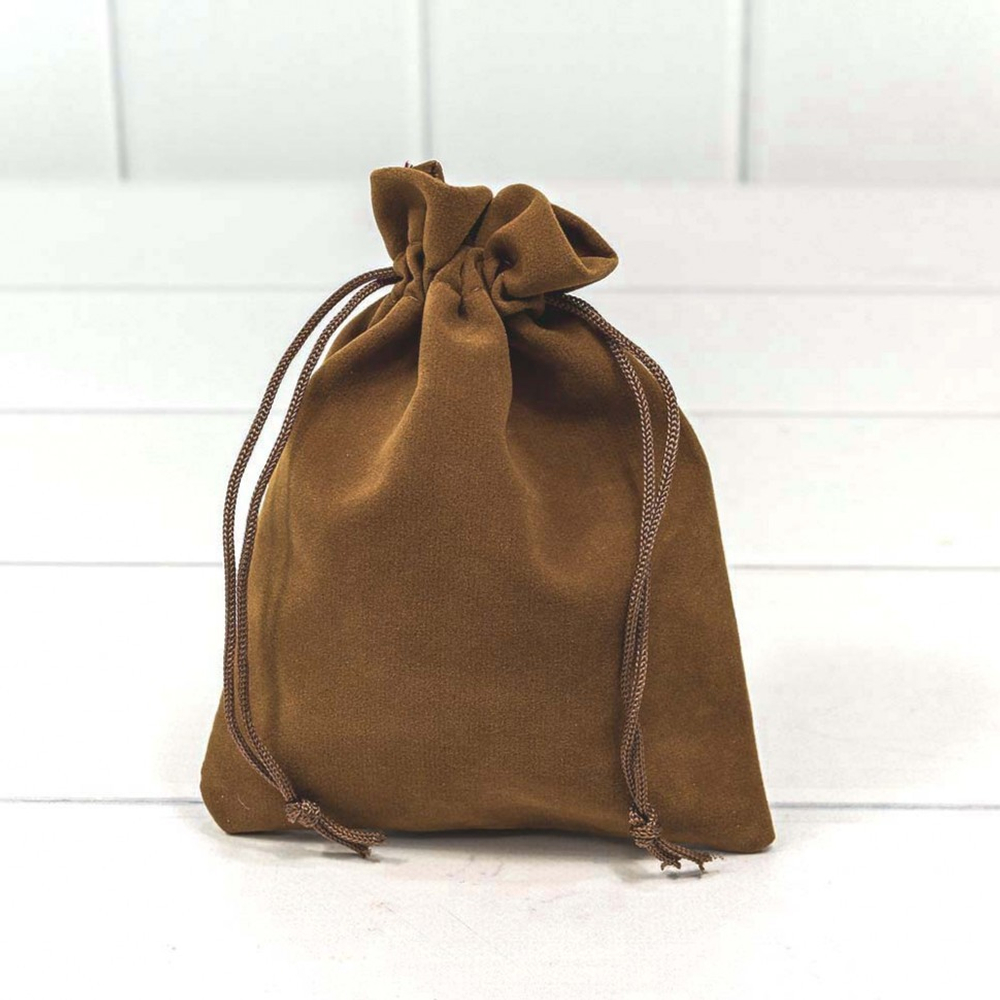 Мешочек 12х15см Бархат класс А (Коричневый)