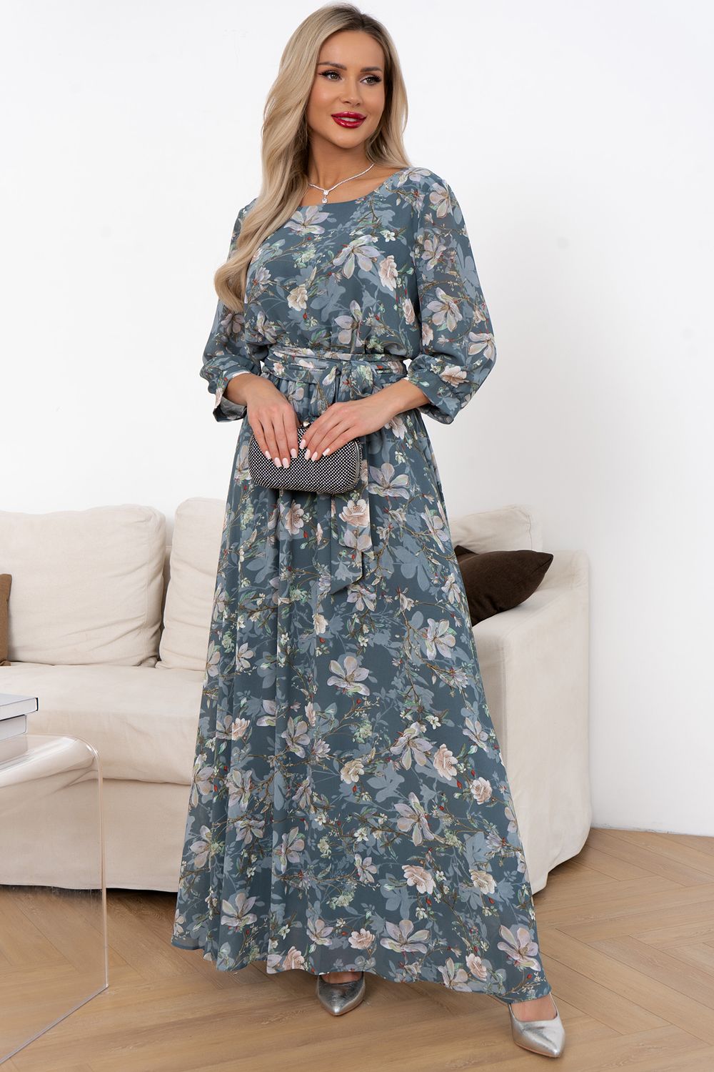 Платье Марго (серо-голубой) Р11-1245/2 Nikol