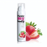 Массажная хрустящая пенка Tickle My Body Strawberry с ароматом клубники - 150 мл.