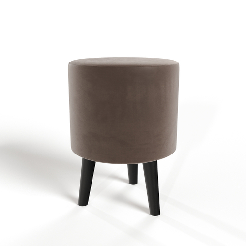 Пуф круглый на трёх высоких ножках Фантазёр Z-4 (Коричневый) в офис, дом, салон красоты, прихожая, гостиная, на кухню, в кафе, в зону ожидания, в коридор, к туалетному столику. Банкетка, подставка.