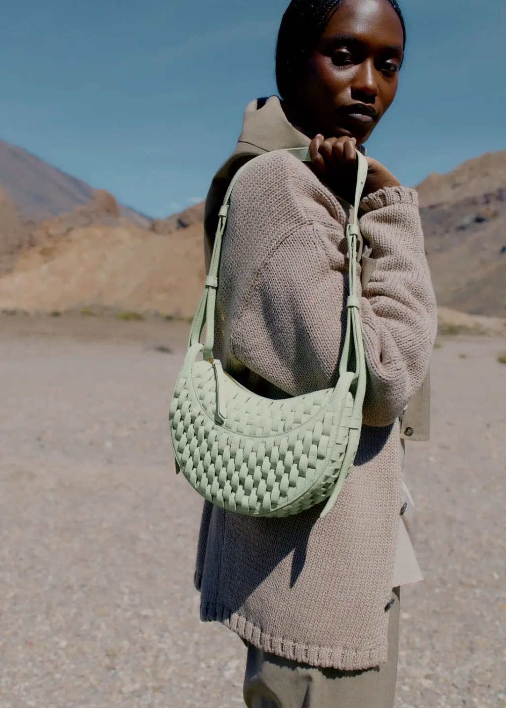 POLENE СУМКА NUMERO DIX, МИНДАЛЬНЫЙ