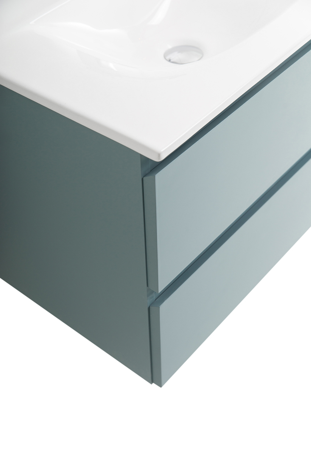 Тумба с раковиной подвесная BelBagno KRAFT-600-2C-SO-AO Голубой матовый, раковина белая BB-8099-60