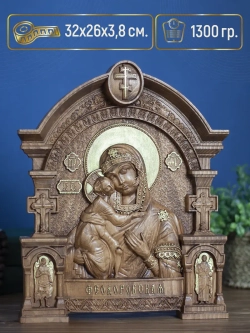 Феодоровская икона Божией Матери, бук, 32х26х3,8 см