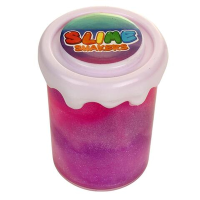 Лизун в банке 150 г перламутр с блеском, 12 шт в шоубоксе, 4 цвета микс, с-30803л