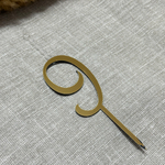 Свеча-топпер цифра «9» в золотом цвете