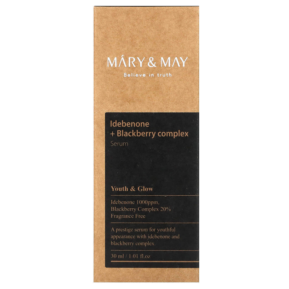 Mary & May, Комплексная сыворотка Idebenone + ежевика, 30 мл (1,01 жидк. унц.)