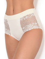 Высокие трусики Charm с кружевом (Размер: XL) (Цвет: телесный)