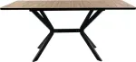 Стол Миллер ЛДСП бабочка раздвижной чёрный (комплект ног №7