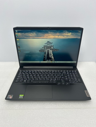 Ноутбук Lenovo IdeaPad Gaming 3 15ACH6 82K200H2RK 15.6"/AMD Ryzen 7 5800H/RAM 16 GB/SSD 512 GB/Nvidia RTX3050 4GB/1920x1080/IPS 120Hz/DOS/Подсветка кл-ры: LED/Черный. Состояние: Уценка/небольшие след. на матрице от клавиатуры/B1
