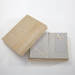 Постельное белье 2 спальное евро Asabella 2294-6 с золотистой тесьмой