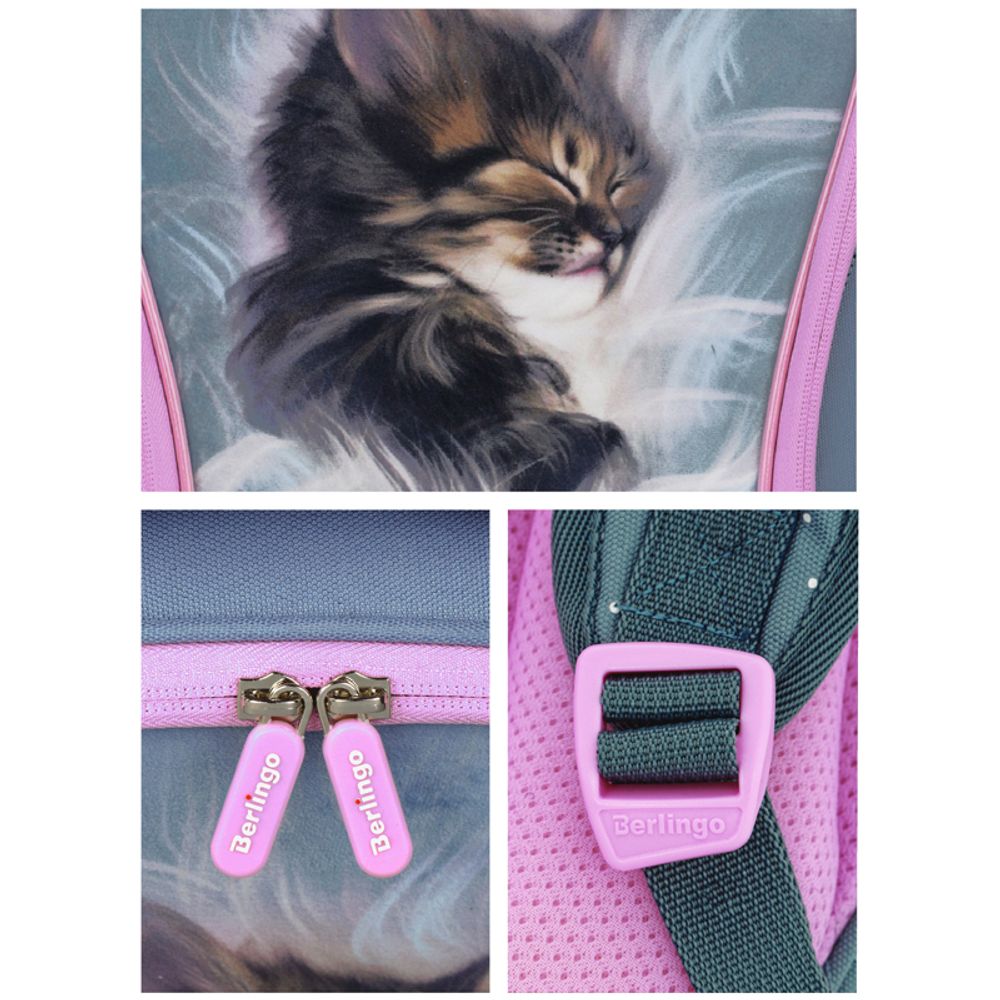 Ранец Berlingo Nova "Meow friend" 37*28*18см, 2 отделения, 2 кармана, анатомическая спинка