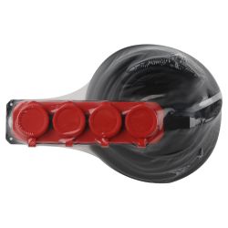 Удлинитель силовой ЭРА UK-4e-3x1,5-20m-IP44(KG) с заземлением 4 розетки каучук 20м КГ 3х1,5мм2 IP44 | Силовые удлинители