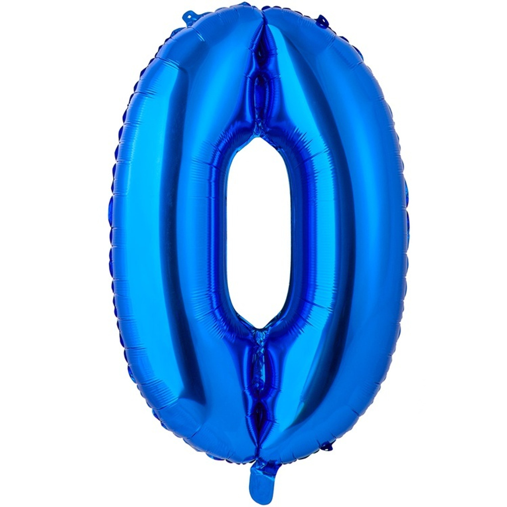 Фольгированные цифры в синем цвете 66 см / 102 см