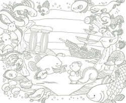 [Vol.7] Polar Bear's Adventure Cruise. Coloring Book