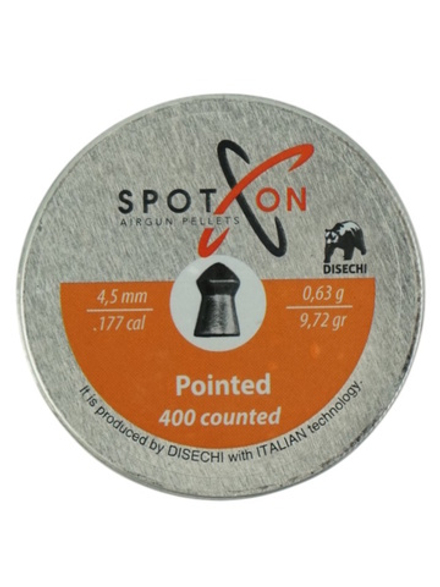 Пули для пневматики SPOTON Pointed 4,5 мм, 0,63 гр. (400 шт)
