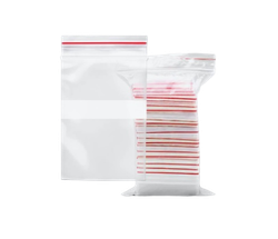 Пакеты Зип Лок с белой полосой для надписи 20х30 см, 80 мкм