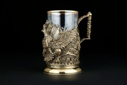 Набор подстаканников "Герб России VIP" 2 шт. в подарочном кейсе