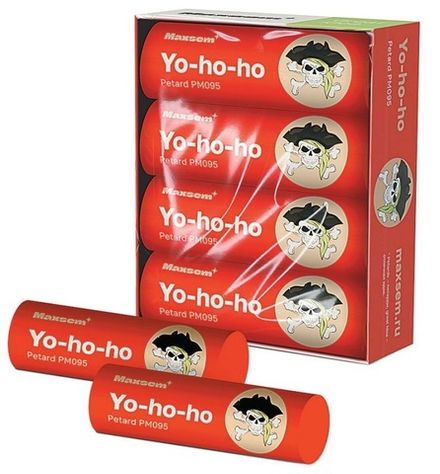 Петарды фитильные"Yo-ho-ho" PM095 к-т4 шт  (1/60)