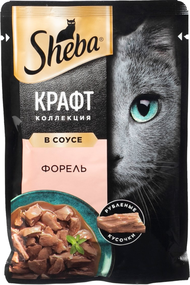 Sheba Craft Форель кусочки в соусе 75г.*28шт.