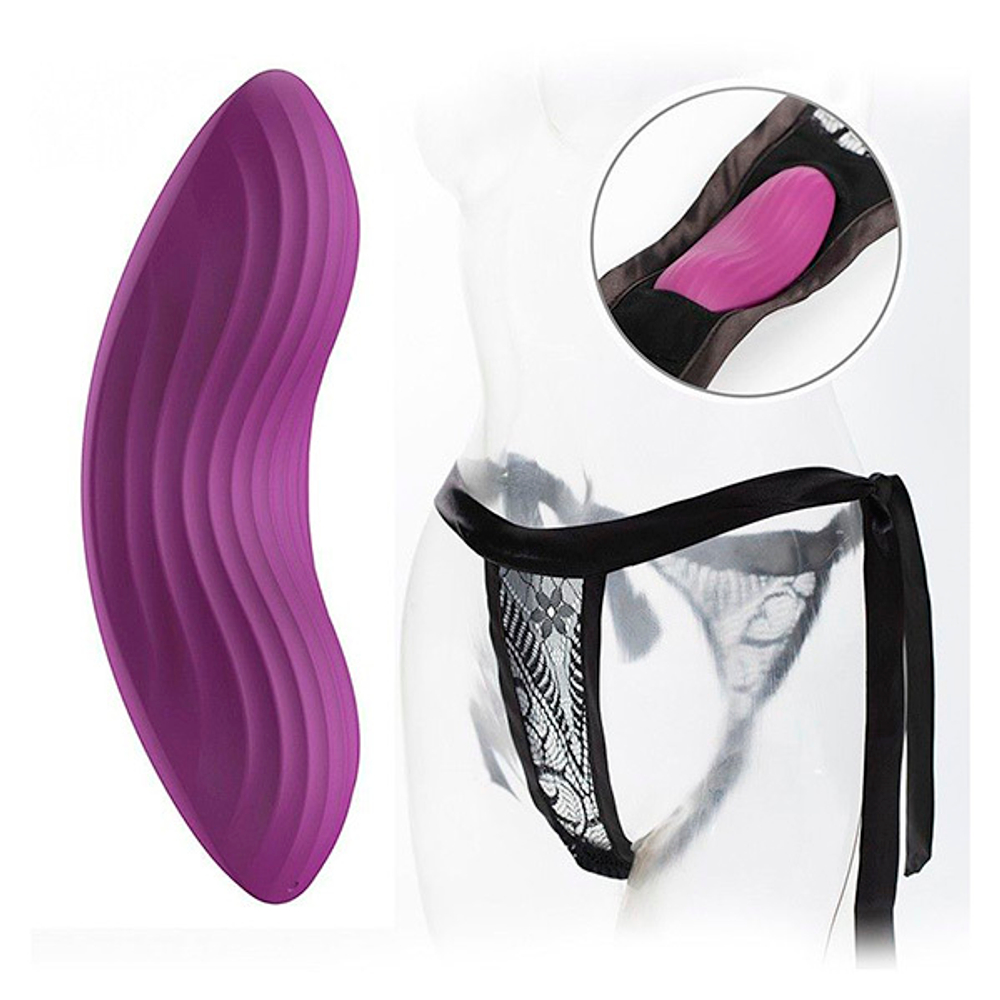 Фиолетовый клиторальный стимулятор в трусики с управлением через приложение Svakom Edeny App-controlled Clitoral Panty Vibrator STN01A