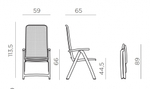 Кресло пластиковое складное, Nardi Darsena, белый