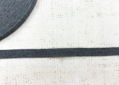 Лента киперная, хлопок, ш. 1 см, тёмно-серый