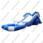 Надувная водная горка «Пляжная», 10*2,5*3 м, герметичная бело-синяя