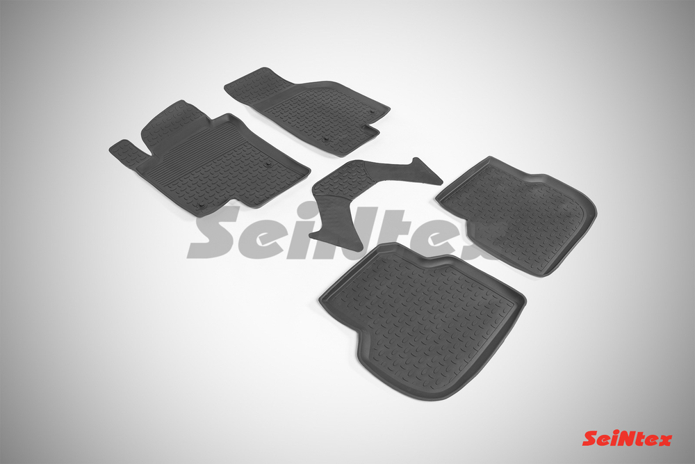 Резиновые коврики с высоким бортом для Volkswagen Jetta 2011-2018, Seintex.82571