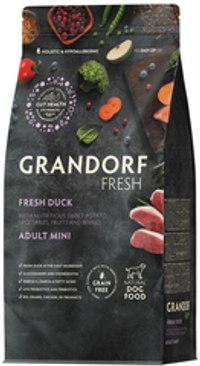 Grandorf Fresh 1кг Holistic Mini Duck&Sweet Potato Сухой корм для собак малых пород, свежее мясо утки с бататом