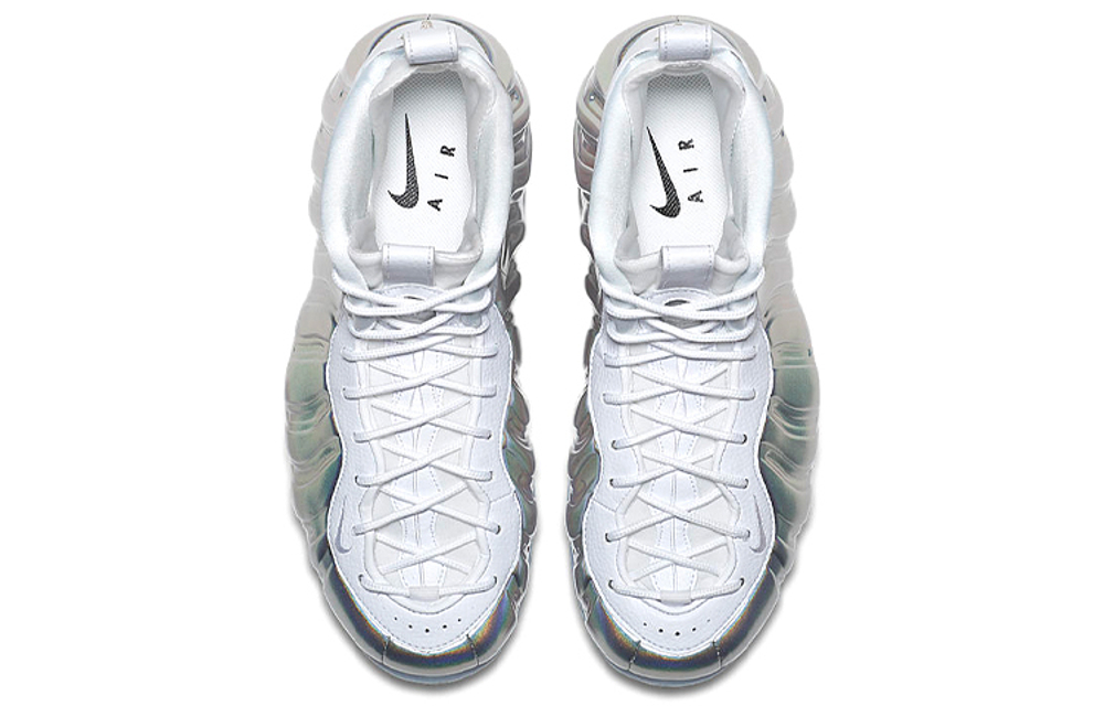 Кроссовки Nike Foamposite One Chrome White (Женская размерная сетка)