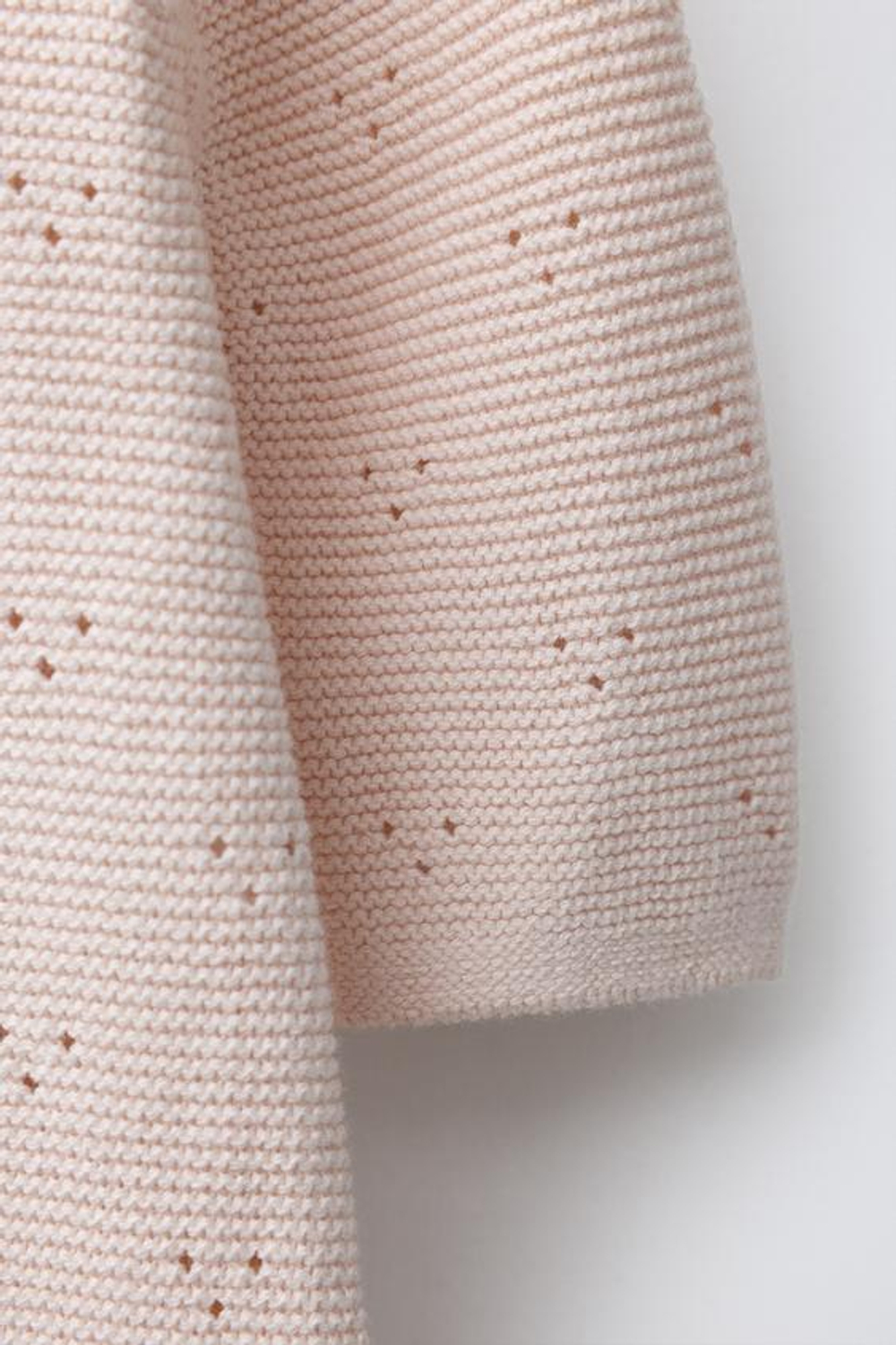 ZARA КОМБИНЕЗОН ВЯЗАНЫЙ, ВОРОТНИК КРЮЧКОМ, ВЫШИТЫЕ ЦВЕТЫ, ТЕЛЕСНО-РОЗОВЫЙ