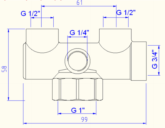 Группа безопасности котла Valtec VT.460.0.0 (1", 10 бар, до 44 кВт, манометр до 10 бар)