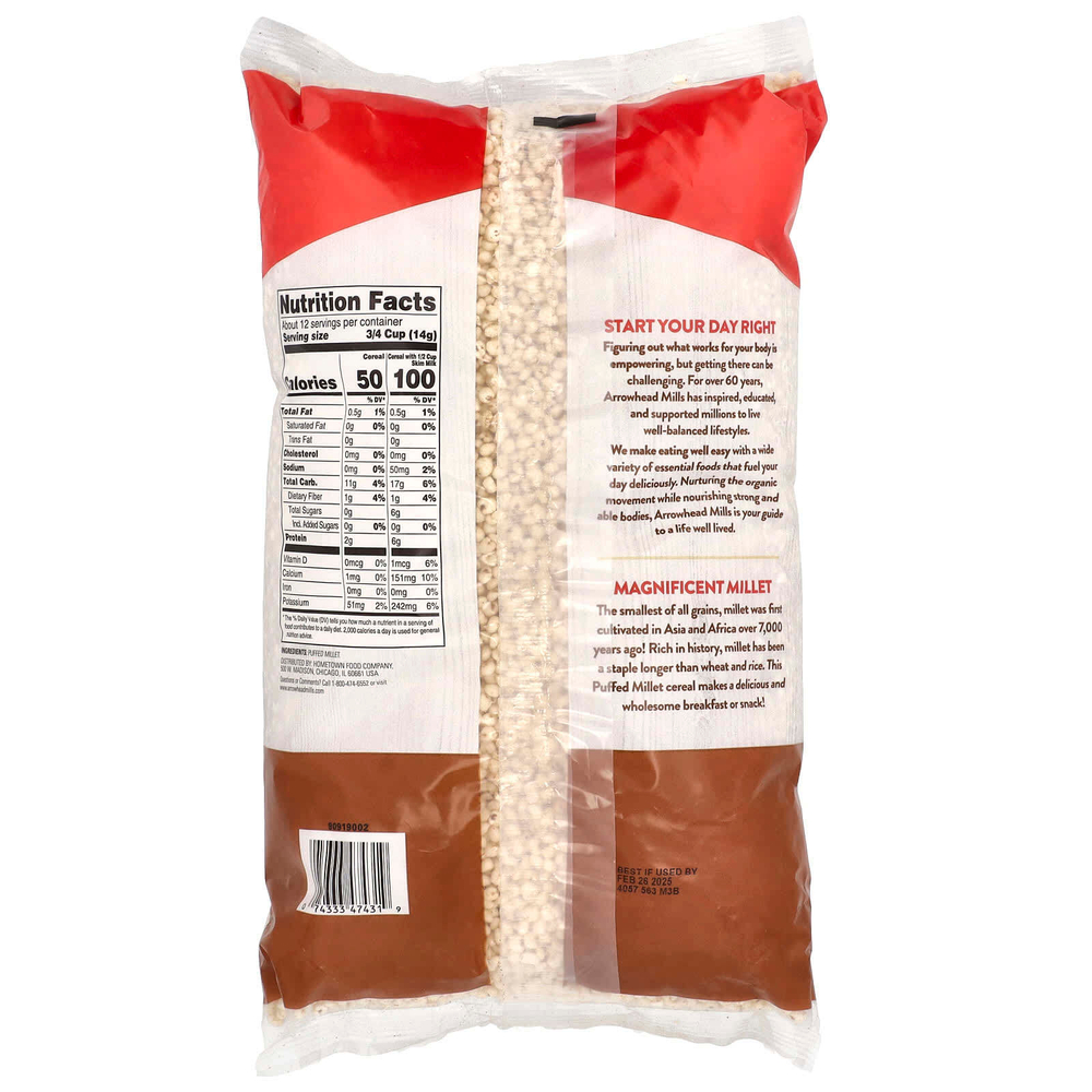 Arrowhead Mills, Воздушные просо, 170 г (6 унций)