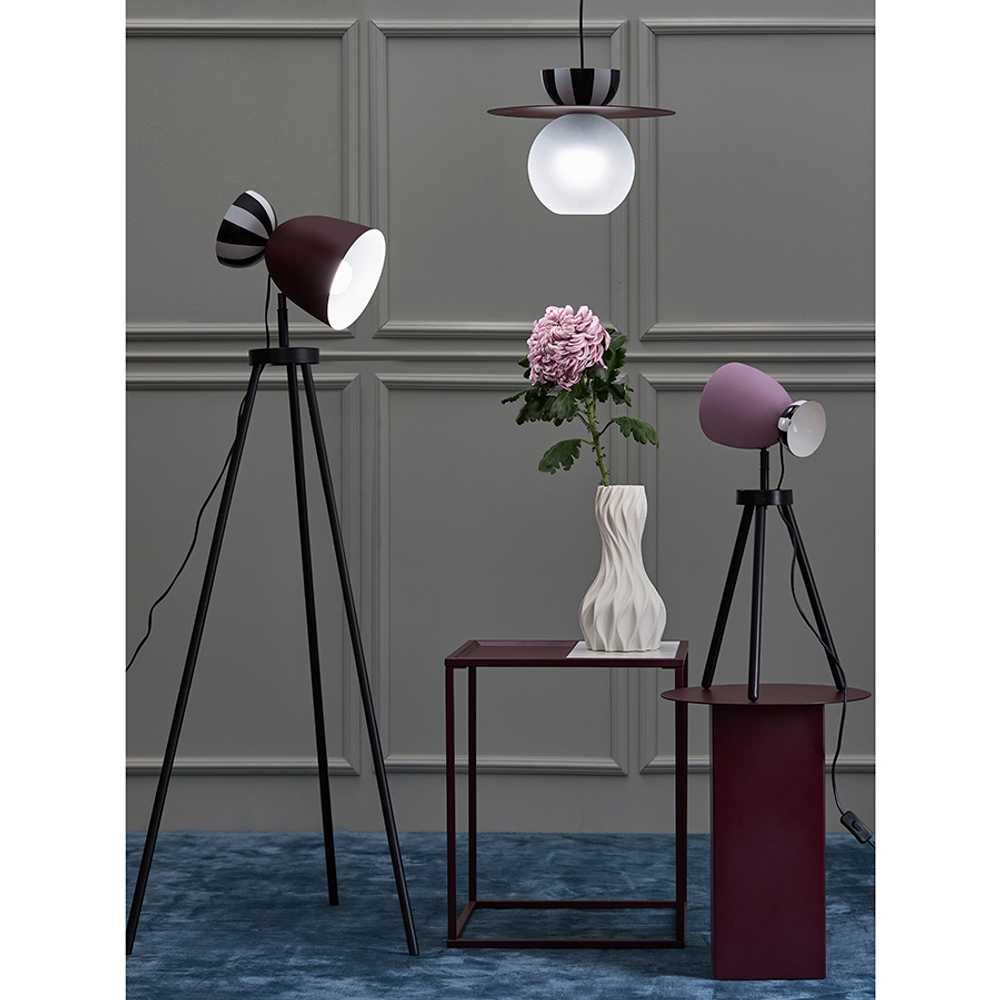 Торшер anniken, D37х145 см, черный/белый/сливовый