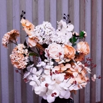 Искусственные цветы «FLOWERS MAGIC» 65см Гортензии 2 цветка шампань