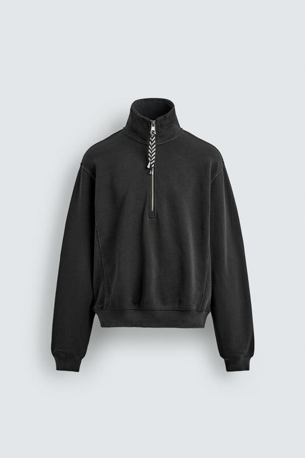 ZARA Х AARON LEVINE ТОЛСТОВКА НА МОЛНИИ, ЧЕРНЫЙ