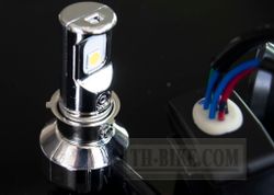 T19 LED bulb. Hi-Low beam. 40W, DC-AC 9-18V. Made in Thailand.