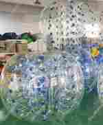 Бампербол ТПУ, диаметр 1,8 м, с синими держателями