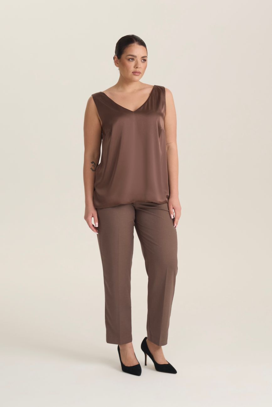 Брюки классические, мокко