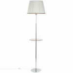 Citilux Линц CL402970T Торшер хром со столиком и белым абажуром