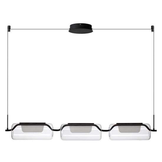 5003/30L L-VISION ODL23 465 черный матовый/прозрачный/стекло Люстра LED 30W 3000K KAVIA