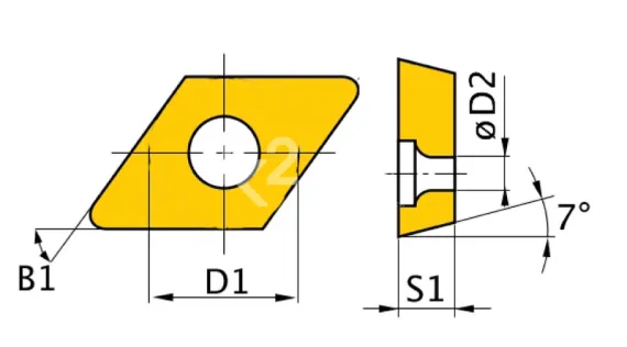 Поворотные режущие пластины Optimum ISO DCMT070204