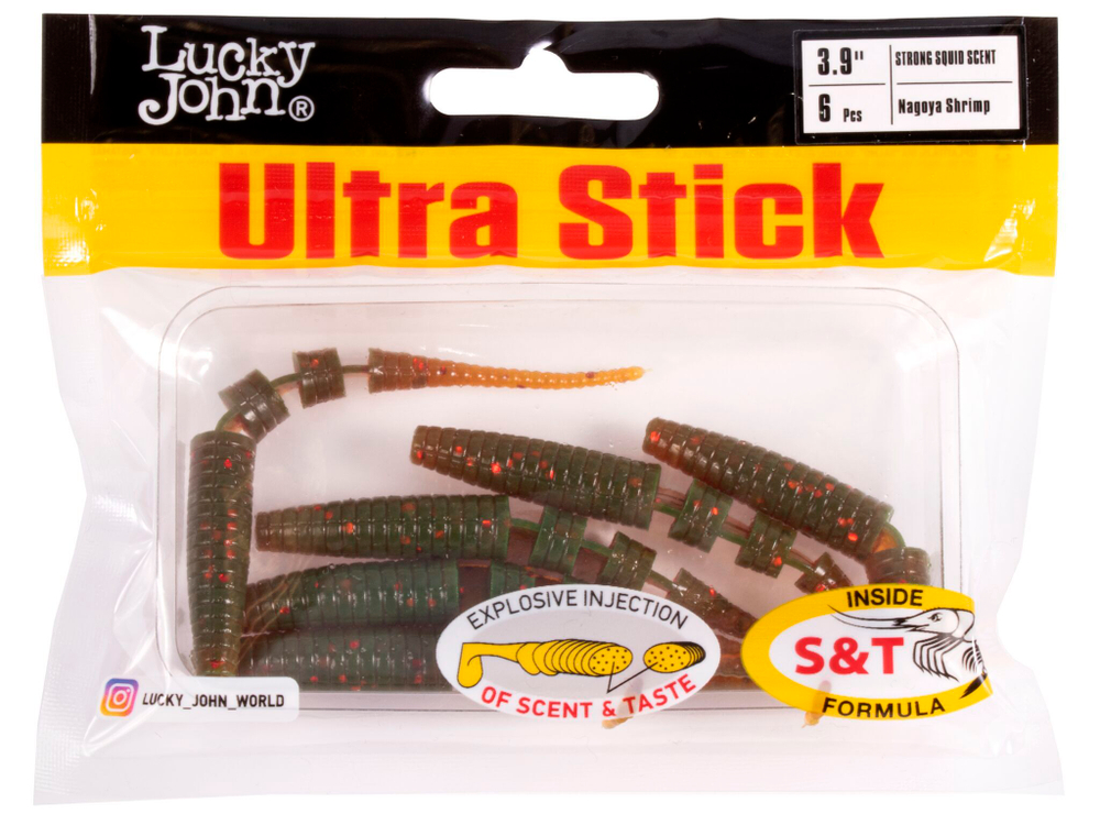 Мягкая съедобная приманка LJ Pro Series Ultra Stick 3.9 in (100 мм), цвет 085, 6 шт