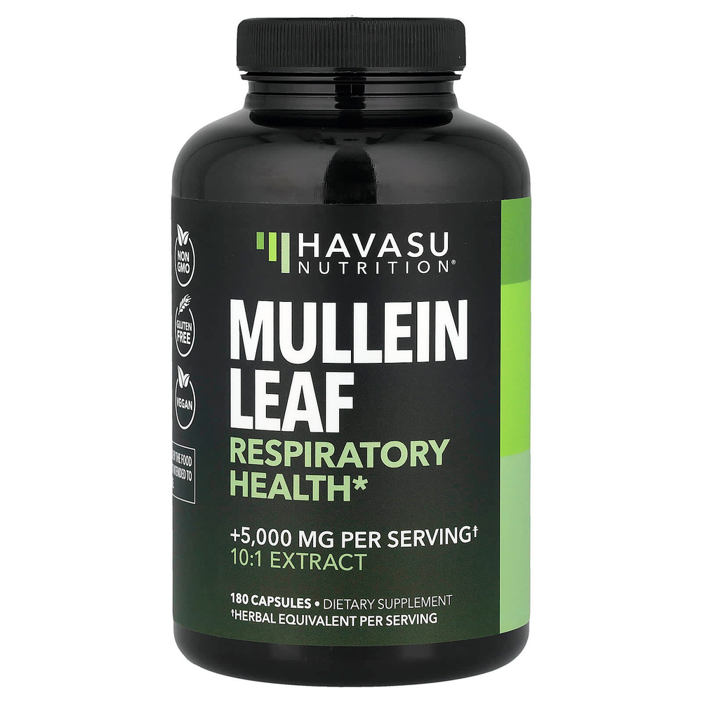 Havasu Nutrition, листья коровяка, 180 капсул (500 мг в 1 капсуле)