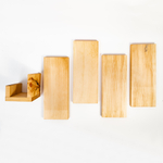 Деревянные разделочные доски 4 шт. на подставке из сибирского кедра RDN6