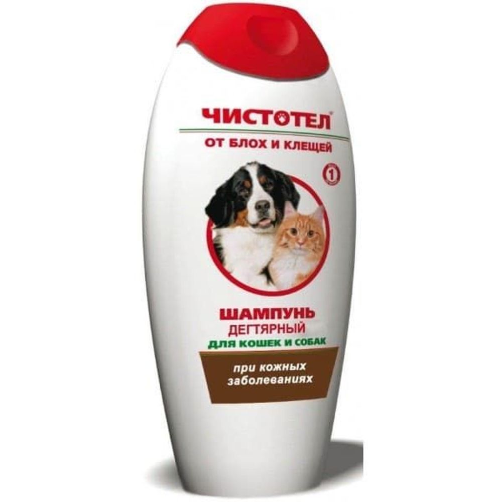 ЧИСТОТЕЛ Шампунь от блох универсальный Дегтярный, 180мл С325 ЧИСТОТЕЛ Шампунь от блох универсальный Дегтярный, 180мл С325